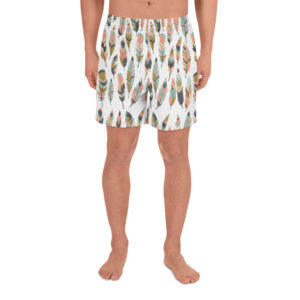 Colored feathers Athletic Long Shorts